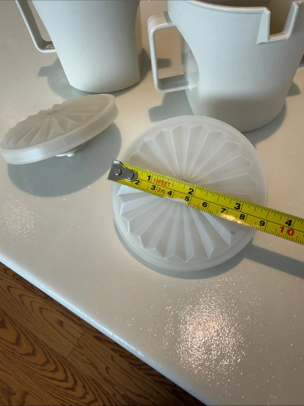 Vintage Tupperware Cream Ivory Sugar and Creamer Set with Lids